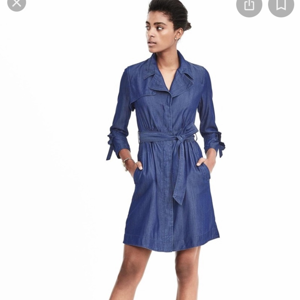 Denim casual dress banana republic  size 4